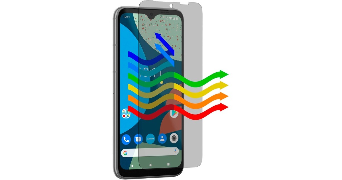 Fairphone Displayschutz, Schutzfolie(transparent, Fairphone 4, Blaulichtfilter)
