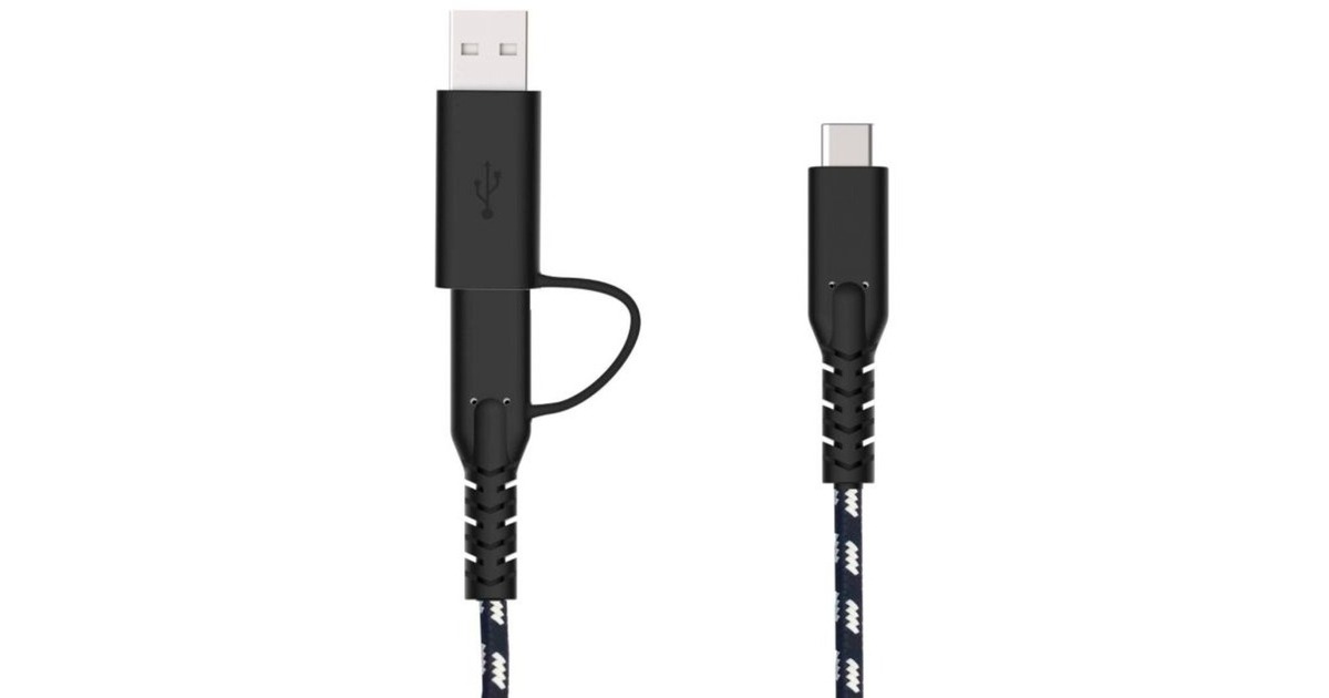 USB-C Stecker(schwarz/weiß, 1,2 Meter)
