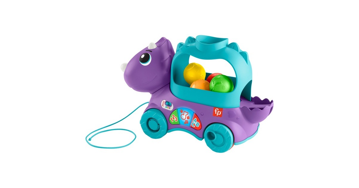 Fisher-Price Bällespaß Nachzieh-Dino, Geschicklichkeitsspiel
