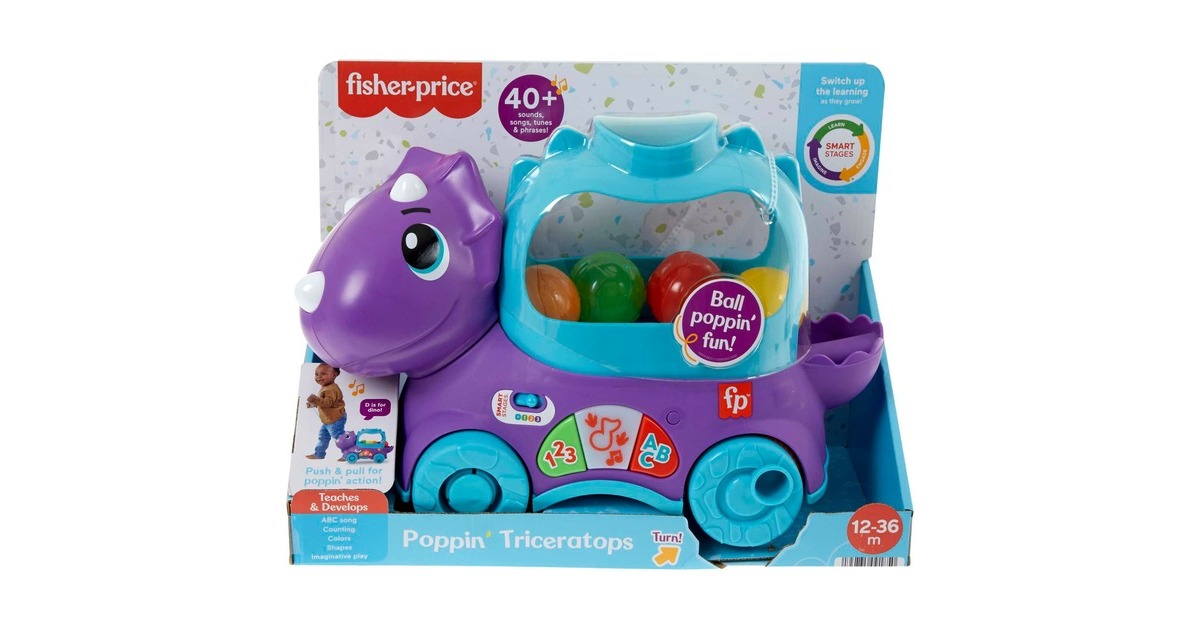 Fisher-Price Bällespaß Nachzieh-Dino, Geschicklichkeitsspiel