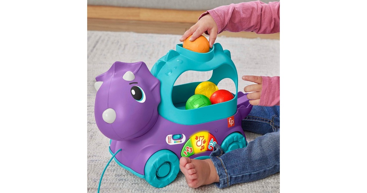 Fisher-Price Bällespaß Nachzieh-Dino, Geschicklichkeitsspiel