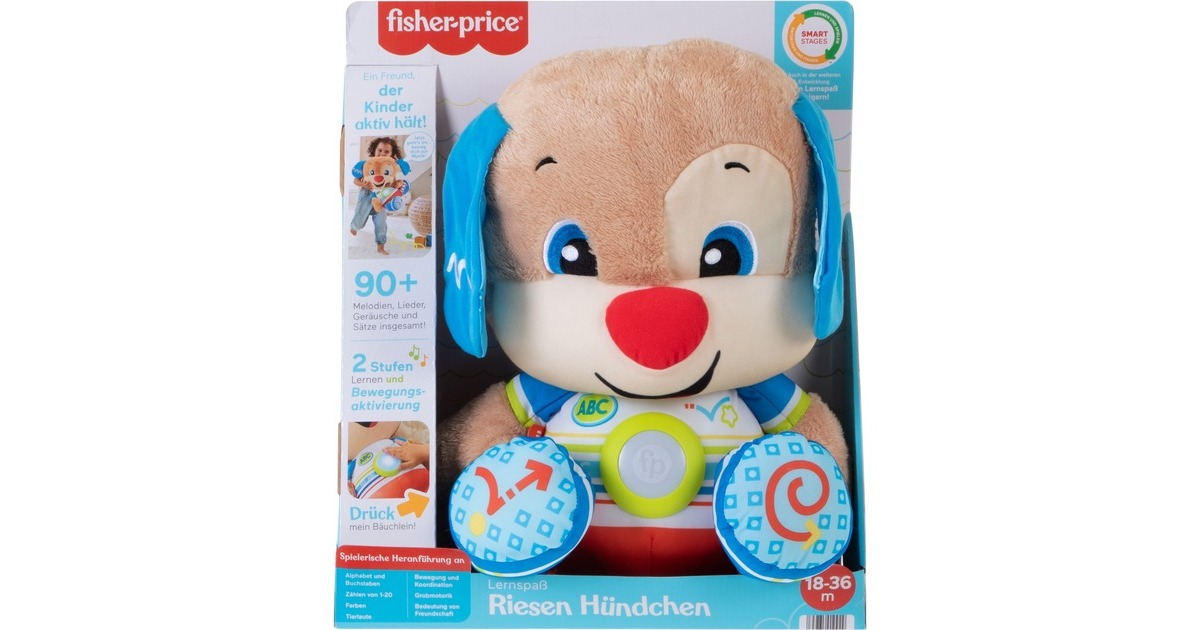 Fisher-Price Lernspaß Riesen Hündchen, Kuscheltier(mehrfarbig)