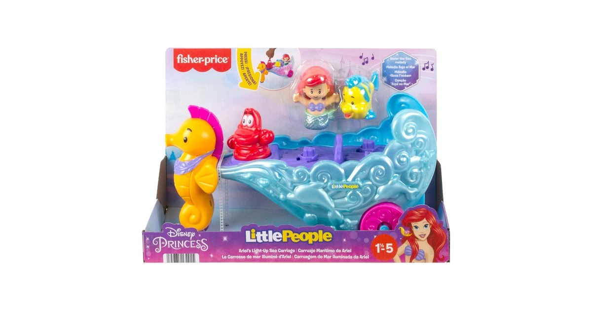Fisher-Price Little People Disney Prinzessin Ariel Sea Carriage, Spielfigur
