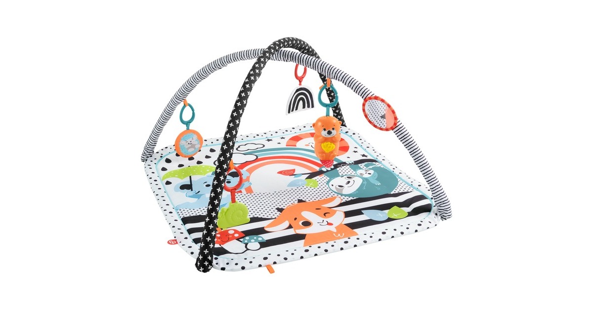 Fisher-Price Tierfreunde Kontrast-Spieldecke, Spielbogen/Decke