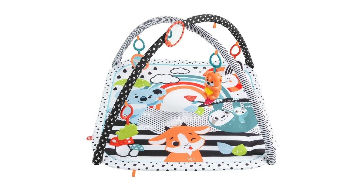 Fisher-Price Tierfreunde Kontrast-Spieldecke, Spielbogen/Decke