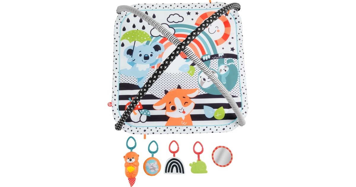 Fisher-Price Tierfreunde Kontrast-Spieldecke, Spielbogen/Decke