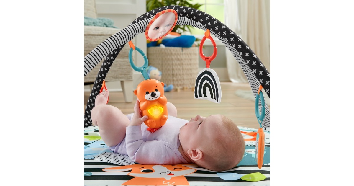 Fisher-Price Tierfreunde Kontrast-Spieldecke, Spielbogen/Decke