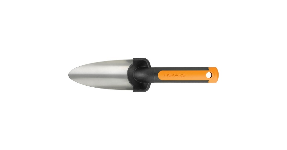 Fiskars Pflanzkelle Premium(schwarz/orange, 7cm)