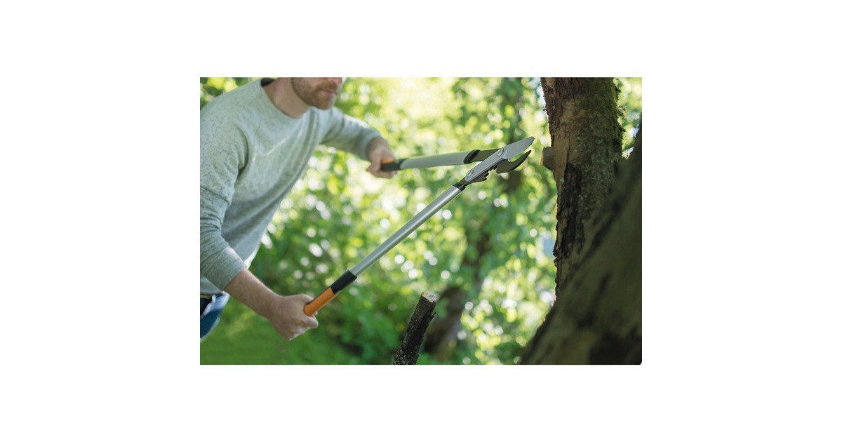 Fiskars PowerGear Bypass Getriebe-Astschere LX98-L(schwarz/orange)