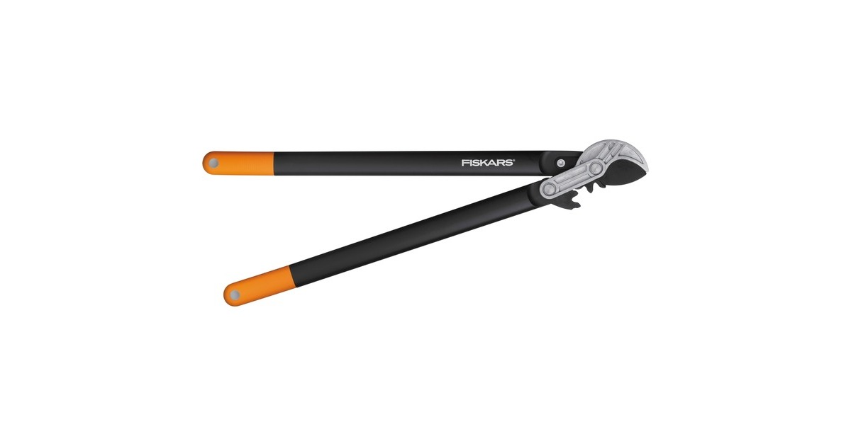 Fiskars PowerGear II Amboss Getriebe-Astschere L77(schwarz/orange)