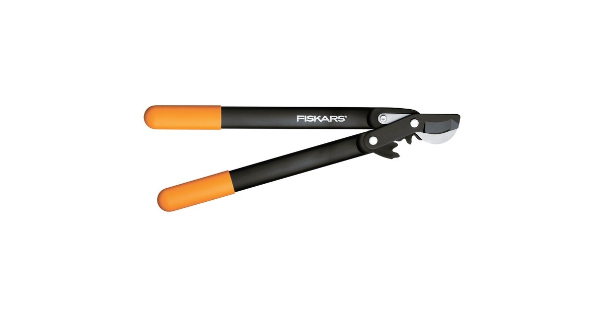 Fiskars PowerGear II Bypass Getriebe-Astschere L70(schwarz/orange)