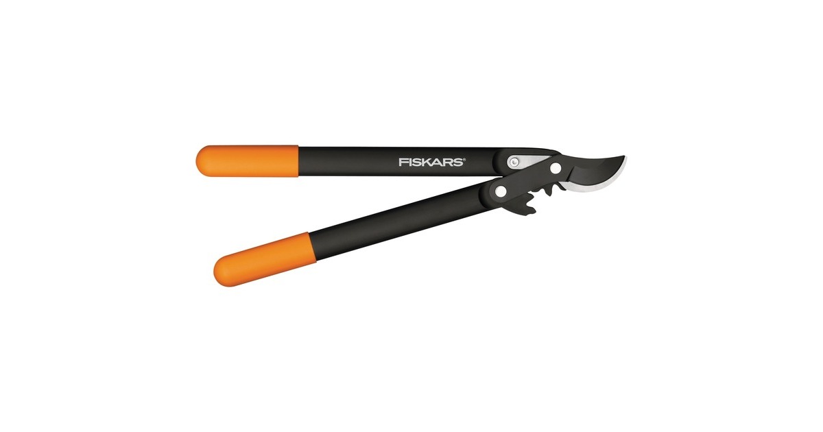 Fiskars PowerGear II Bypass Getriebe-Astschere L72(schwarz/orange)