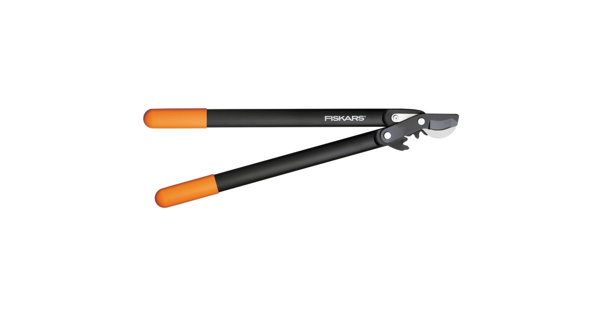 Fiskars PowerGear II Bypass Getriebe-Astschere L74(schwarz/orange)