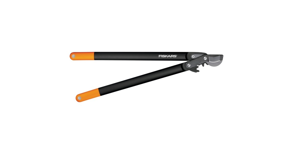 Fiskars PowerGear II Bypass Getriebe-Astschere L78(schwarz/orange)