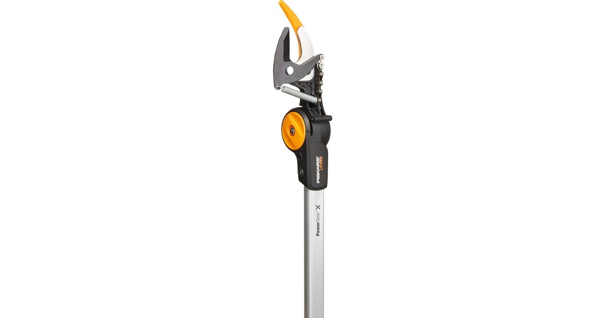 Fiskars PowerGear X Teleskop-Schneidgiraffe UPX86, Baumschere(schwarz/orange)