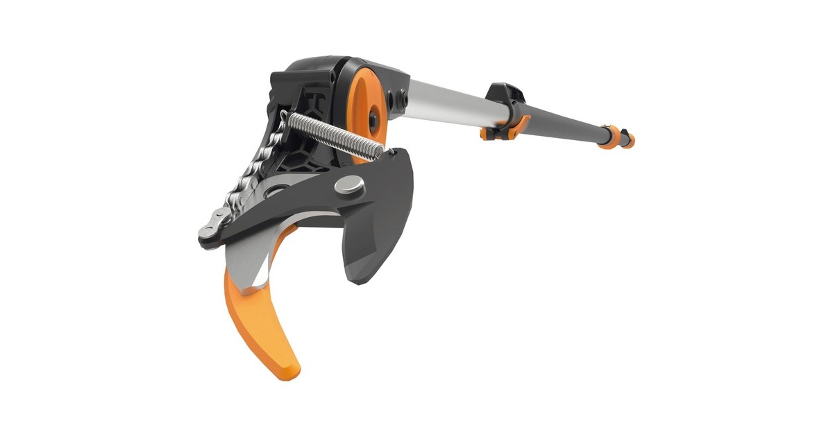 Fiskars PowerGear X Teleskop-Schneidgiraffe UPX86, Baumschere(schwarz/orange)