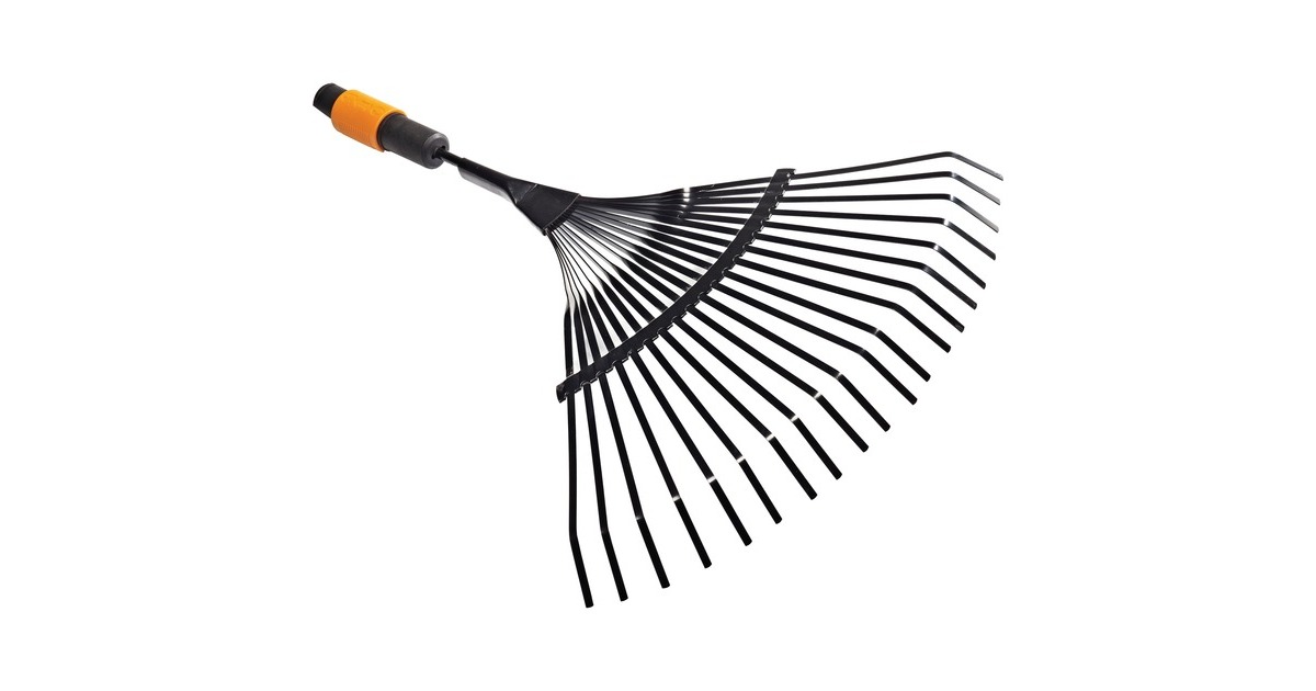 Fiskars QuikFit Fächerbesen(schwarz/orange, 43cm)
