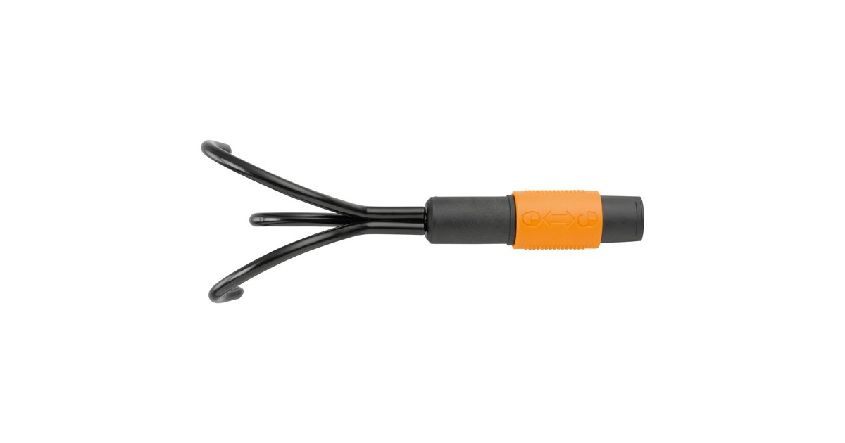 Fiskars QuikFit Grubber, Handgrubber(schwarz/orange, 9cm)