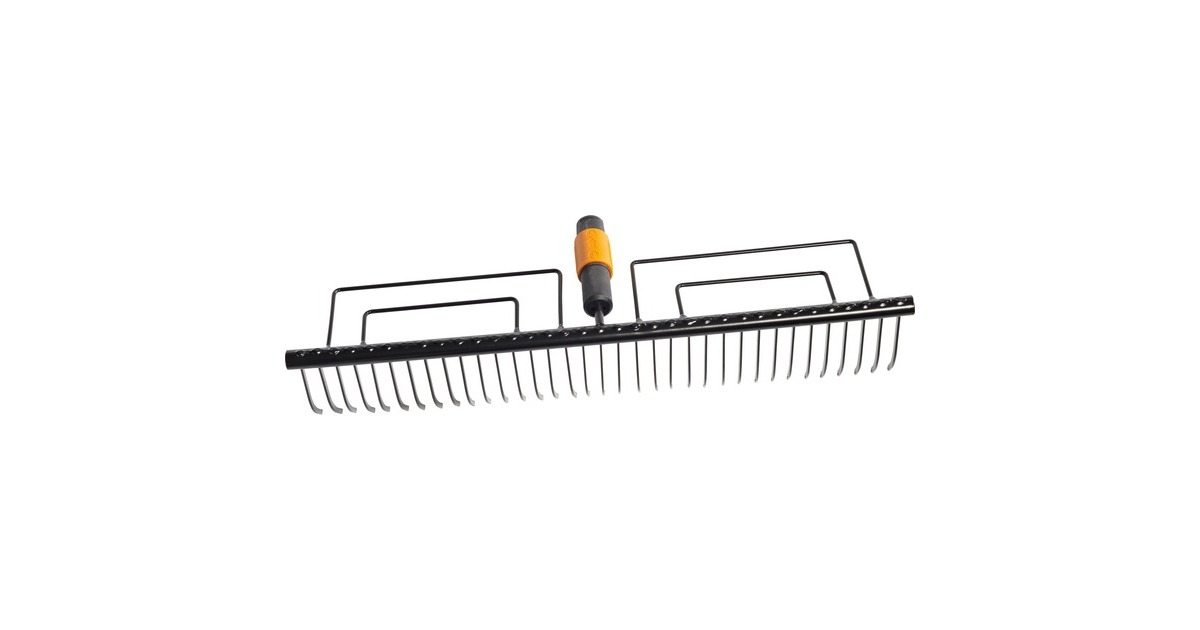 Fiskars QuikFit Rasenrechen(schwarz/orange, 57cm)
