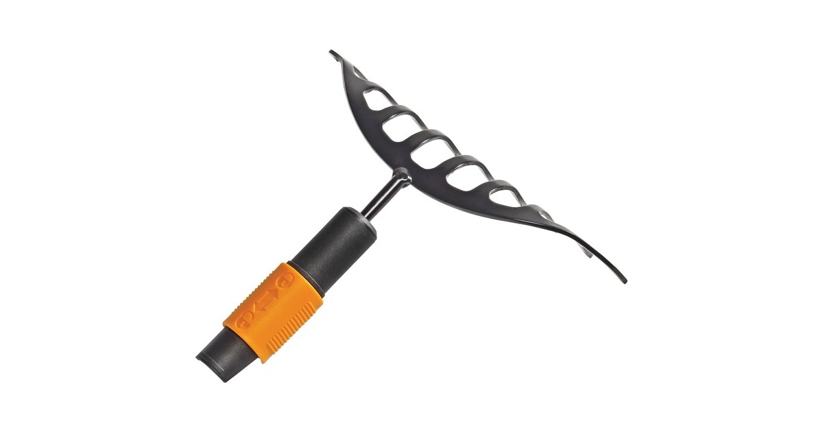 Fiskars QuikFit Rosenrechen(schwarz/orange, 24cm)