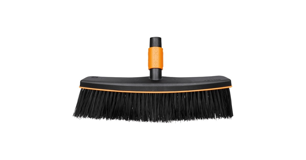 Fiskars QuikFit Straßenbesen(schwarz/orange, 38cm)