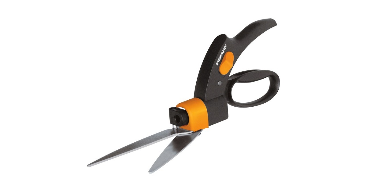 Fiskars Rasenkantenschere Servo-System GS42, Grasschere(schwarz)