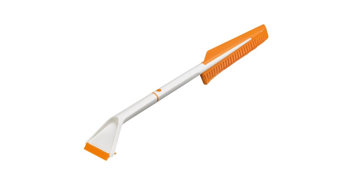 Fiskars SnowXpert Eiskratzer & Schneebürste(weiß/orange, 9,5cm)