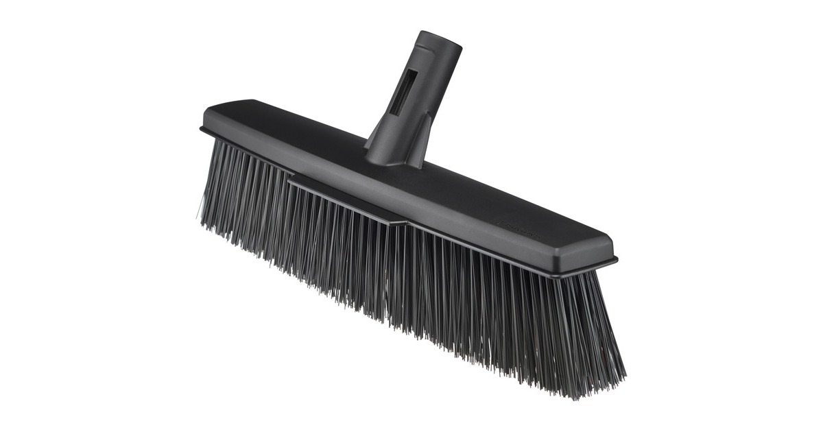 Fiskars Solid Allzweckbesen-Kopf L(schwarz/orange, ohne Stiel)