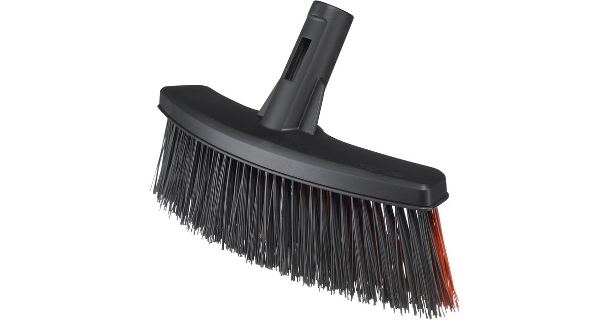 Fiskars Solid Allzweckbesen-Kopf M(schwarz/orange, ohne Stiel)