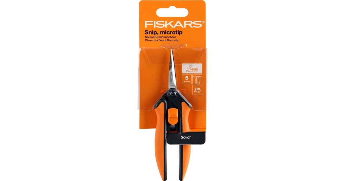 Fiskars Solid Microtip Gartenschere SP13(orange/schwarz)