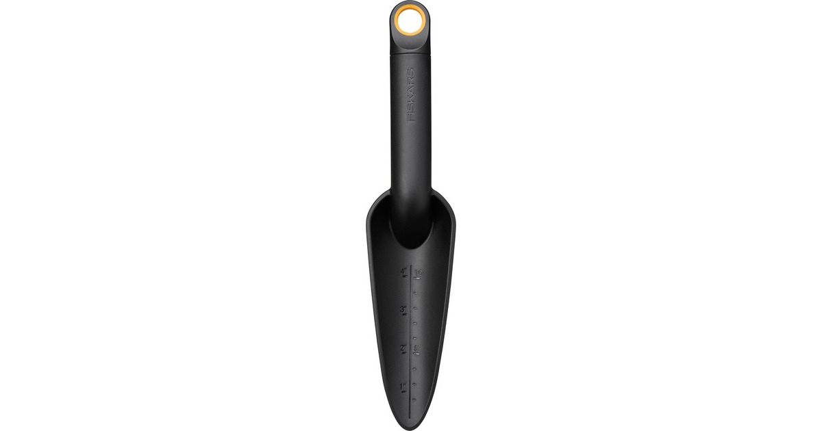 Fiskars Solid Pflanzkelle, schmal(schwarz/orange)
