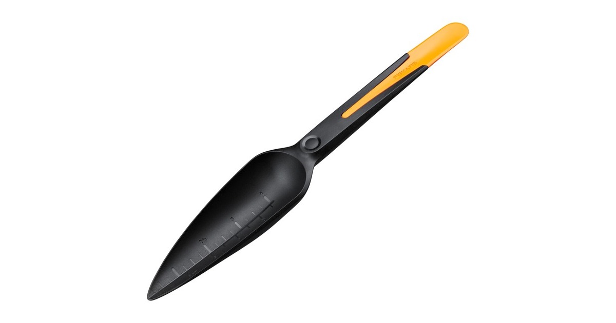 Fiskars Solid Saatgut-Pflanzenkelle(schwarz/orange, 5cm)