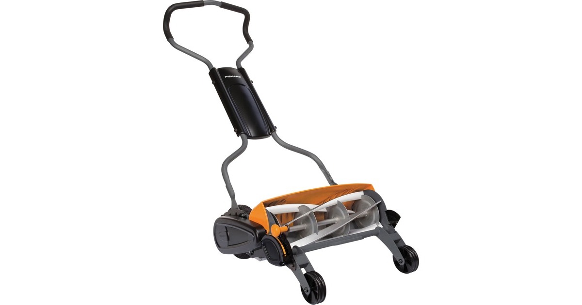 Fiskars StaySharp Max Spindelmäher(schwarz/orange)