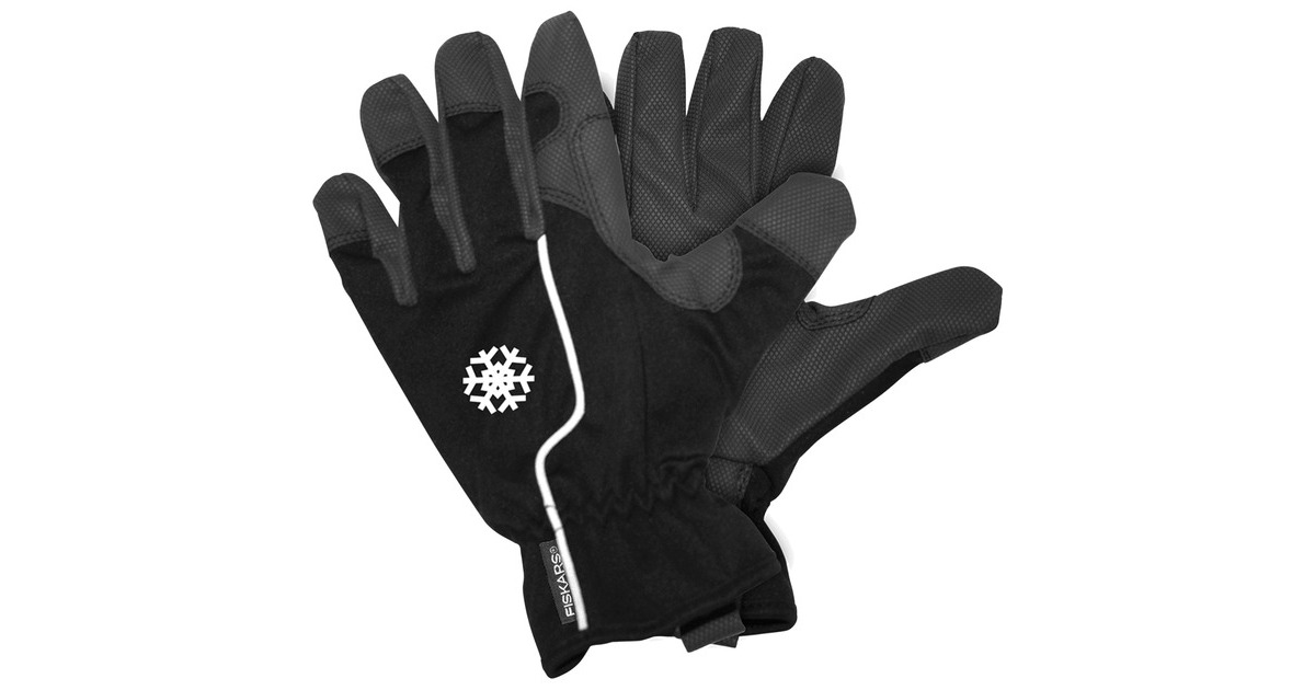 Fiskars Winter-Handschuhe(schwarz/grau, Größe 10)