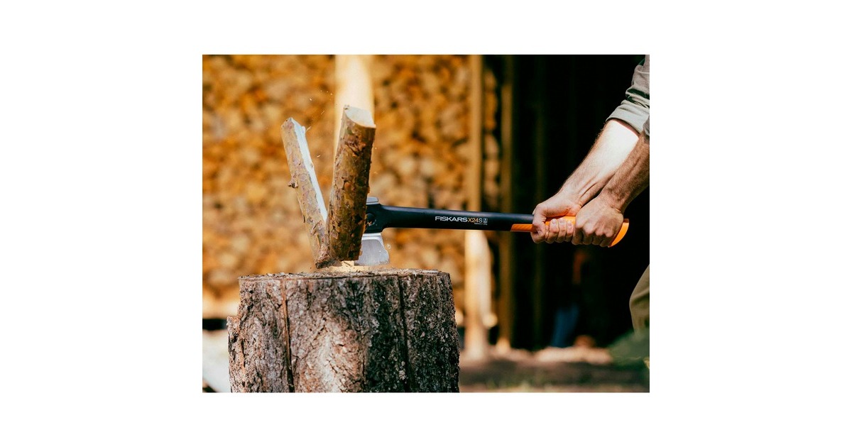Fiskars X-series X24 Spaltaxt mit S-Klinge, Axt/Beil(schwarz/orange)