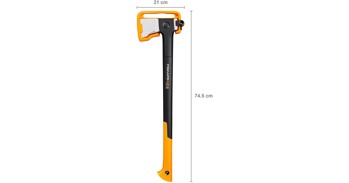 Fiskars X-series X28 Spaltaxt mit M-Klinge, Axt/Beil(schwarz/orange, langer Schaft)