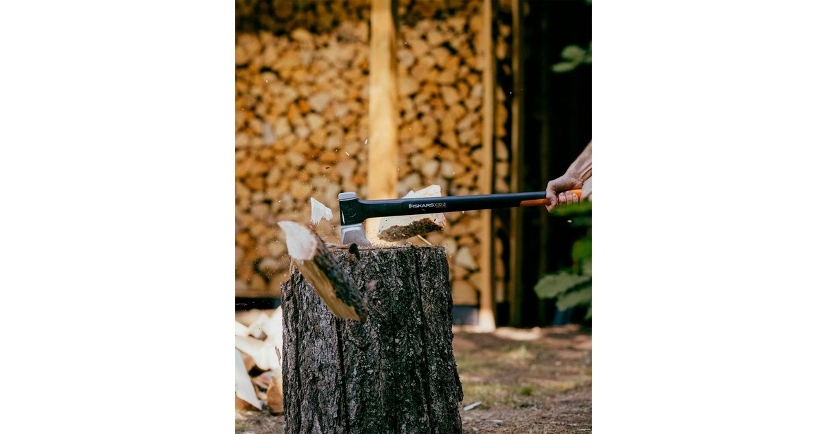 Fiskars X-series X32 Spaltaxt mit L-Klinge, Axt/Beil(schwarz/orange)