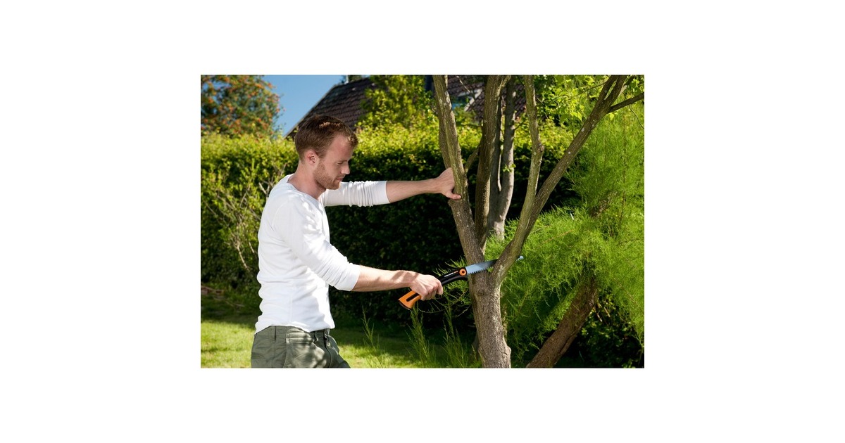 Fiskars Xtract Große Handsäge / Grobzahnung SW75(schwarz/orange)