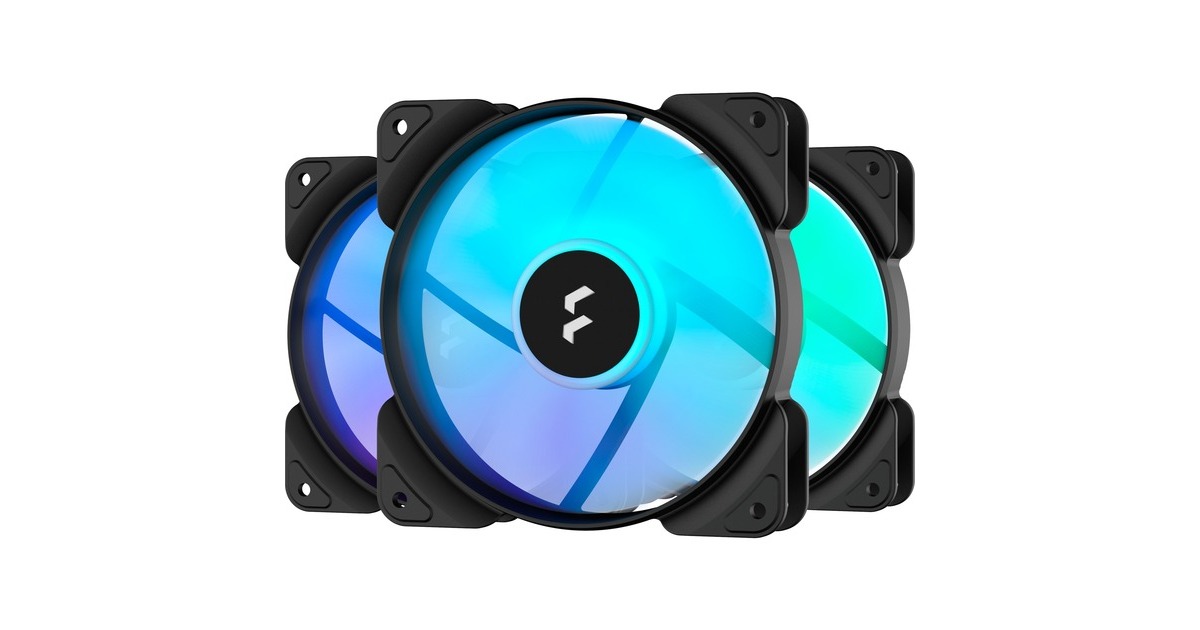 Fractal Design Aspect 12 RGB Black Frame 3er, Gehäuselüfter(schwarz/weiß, 3er Pack)