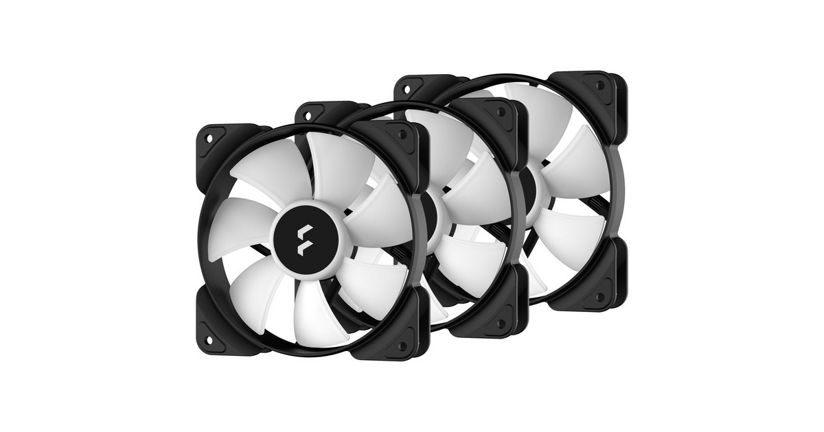 Fractal Design Aspect 12 RGB Black Frame 3er, Gehäuselüfter(schwarz/weiß, 3er Pack)