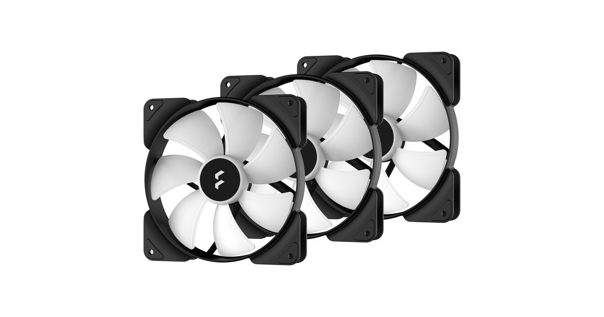 Fractal Design Aspect 14 Black Frame 3er, Gehäuselüfter(schwarz/weiß, 3er Pack)