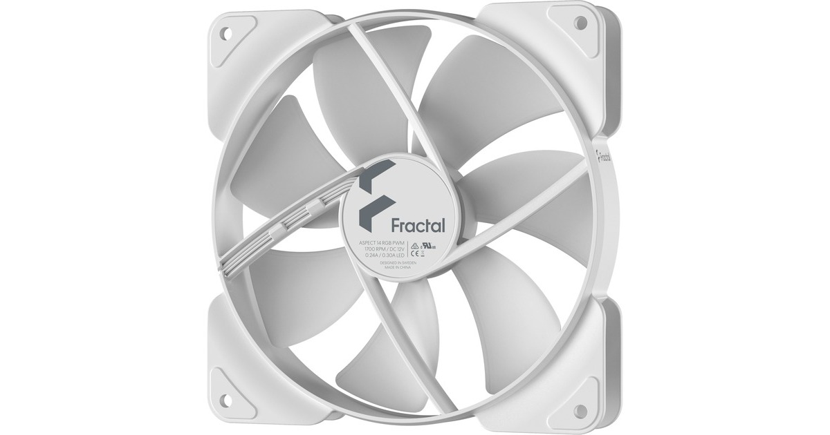 Fractal Design Aspect 14 RGB PWM White Frame, Gehäuselüfter(weiß)