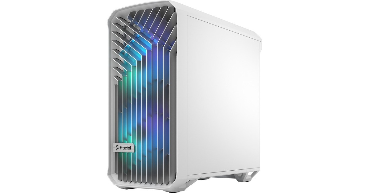 Fractal Design Compact RGB White TG Clear, Tower-Gehäuse(weiß, Tempered Glass)