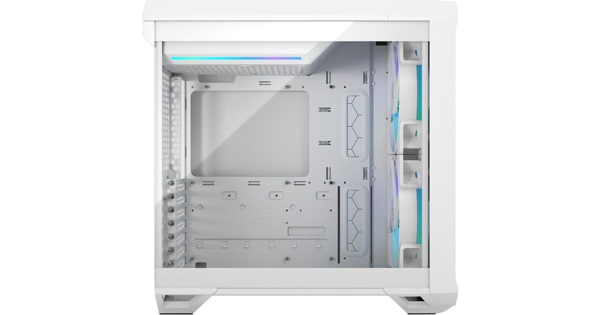 Fractal Design Compact RGB White TG Clear, Tower-Gehäuse(weiß, Tempered Glass)