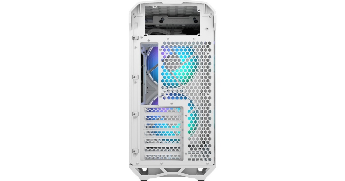 Fractal Design Compact RGB White TG Clear, Tower-Gehäuse(weiß, Tempered Glass)