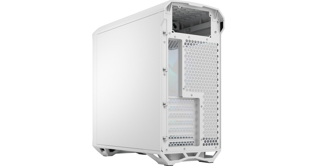 Fractal Design Compact RGB White TG Clear, Tower-Gehäuse(weiß, Tempered Glass)