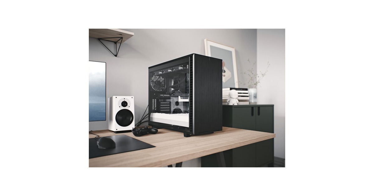 Fractal Design Define 7 Black/White TG Clear Tint, Tower-Gehäuse(schwarz/weiß, Tempered Glass)