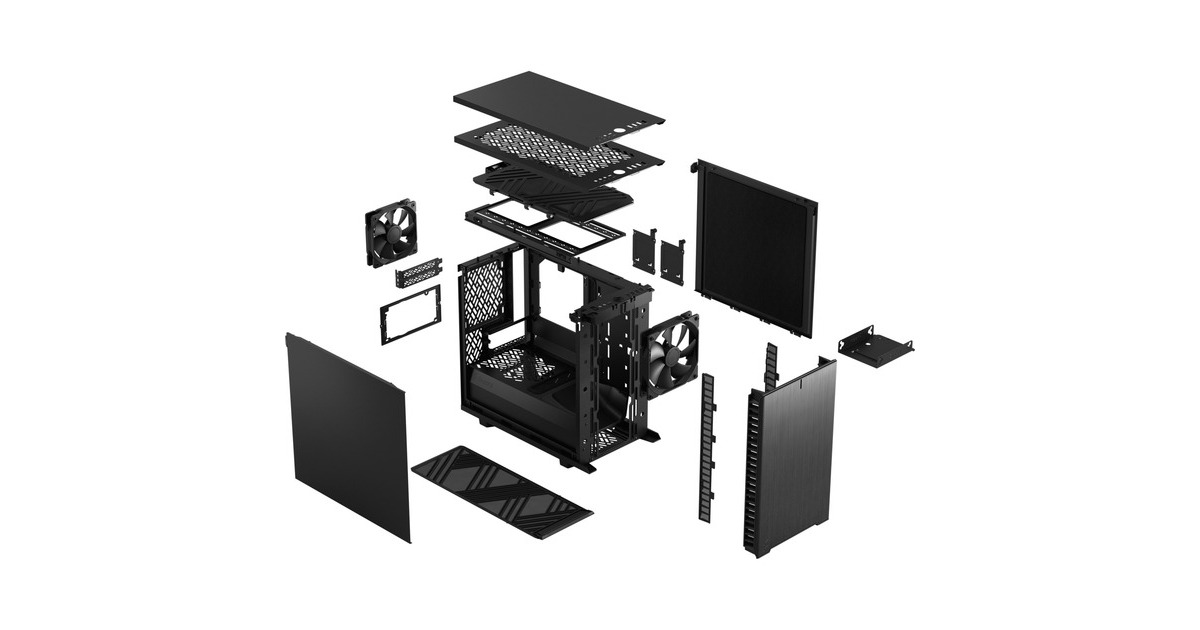 Fractal Design Define 7 Nano Black Solid, Tower-Gehäuse(schwarz, Outlet)