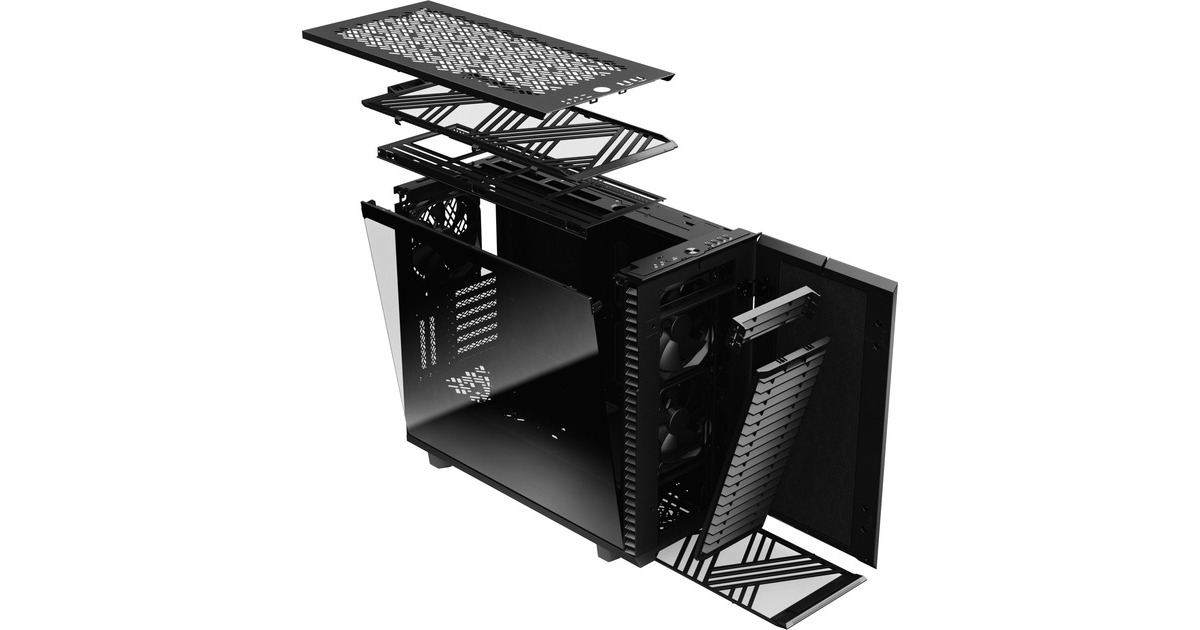 Fractal Design Define 7 TG Dark Tint, Tower-Gehäuse(schwarz, Tempered Glass)