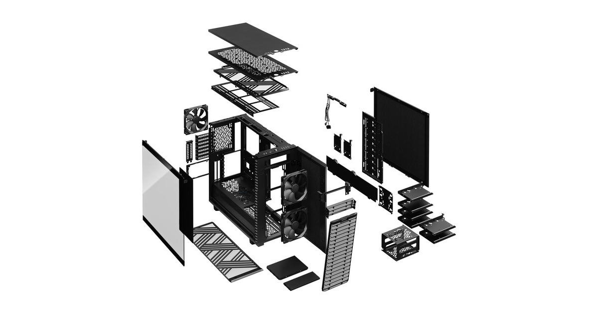 Fractal Design Define 7 TG Dark Tint, Tower-Gehäuse(schwarz, Tempered Glass)